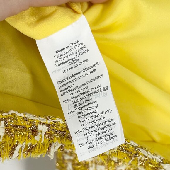 J. Crew Collection Lady Blazer Jacket in English Golden Tweed Size 12 - Picture 6 of 7